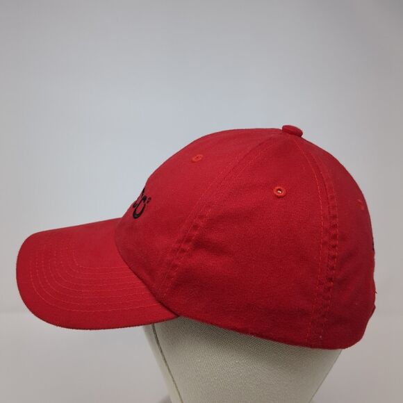 ecco World Class Slideback Baseball Cap Red OS Adjustable Embroidered Fersten - Picture 3 of 9